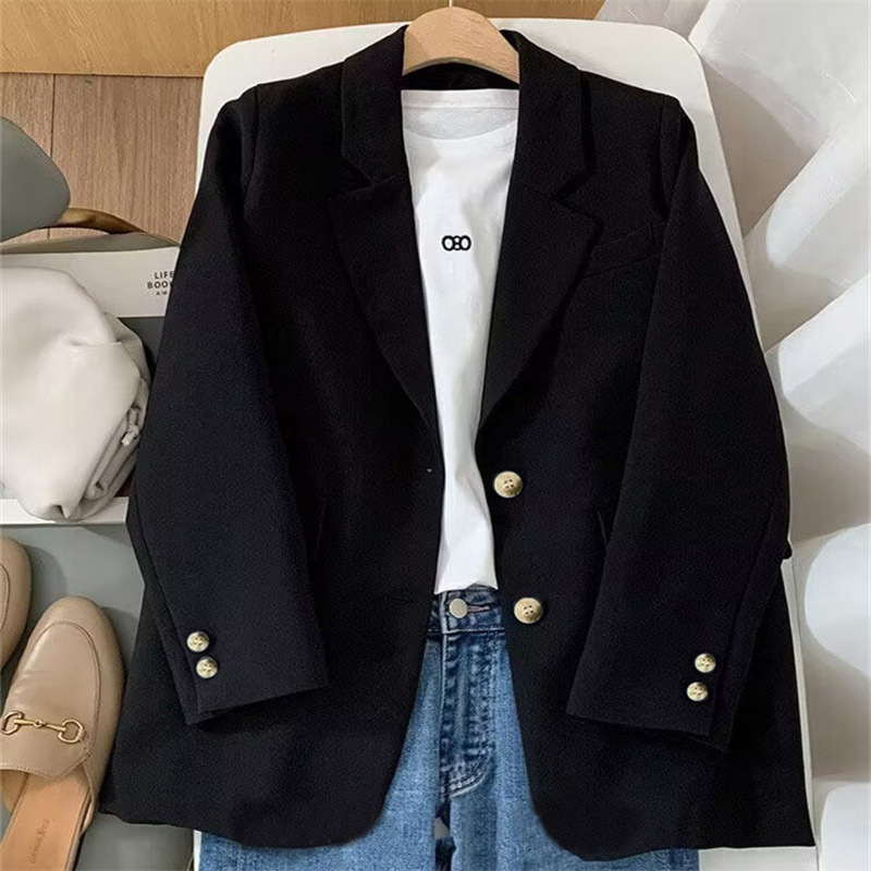 Suit jacket for women in spring, new Korean version classic two button temperament, lemon color loose casual internet famous small suit Suit jacket for women in spring, new Korean version classic two button temperament, lemon color loose casual internet famous small suit