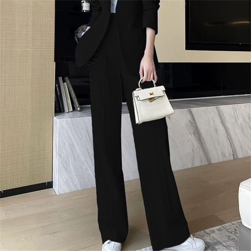 Spring and Autumn Korean version medium long slim fit small suit set for women in the spring of 2025, paired with explosive street casual suit temperament for women Spring and Autumn Korean version medium long slim fit small suit set for women in the spring of 2025, paired with explosive street casual suit temperament for women
