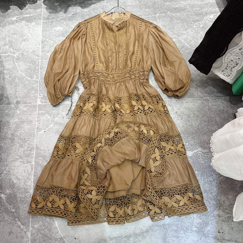 Thirteen lines summer new French socialite dignified and atmospheric design sense Tencel cotton long dress A2 # 3355 Thirteen lines summer new French socialite dignified and atmospheric design sense Tencel cotton long dress A2 # 3355