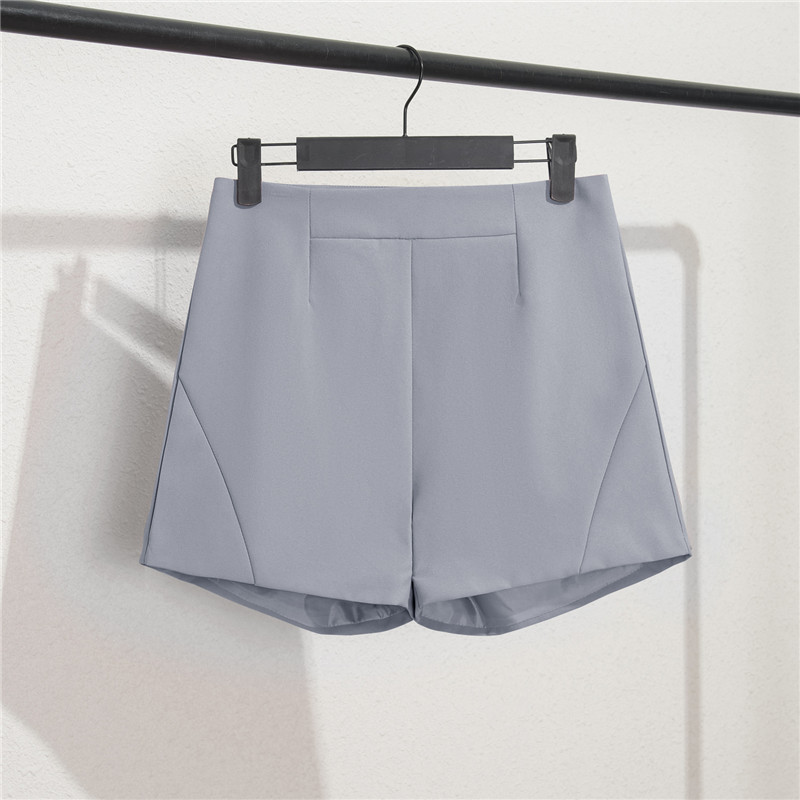 Spring and summer slim fit and slimming shorts for women in blue, new 2025 Korean version with a casual A-line design, wide leg pants for outerwear Spring and summer slim fit and slimming shorts for women in blue, new 2025 Korean version with a casual A-line design, wide leg pants for outerwear