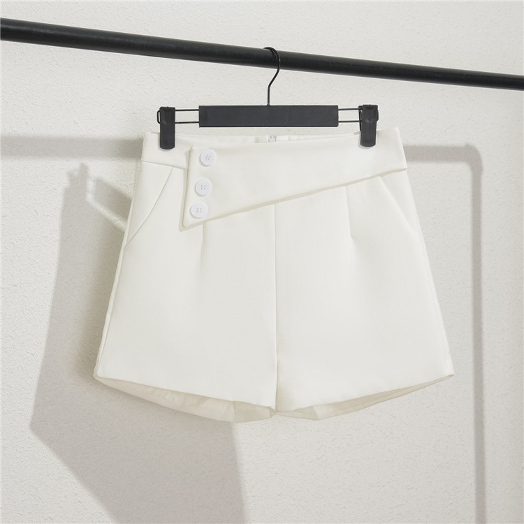 Spring and summer slim fit and slimming shorts for women in blue, new 2025 Korean version with a casual A-line design, wide leg pants for outerwear Spring and summer slim fit and slimming shorts for women in blue, new 2025 Korean version with a casual A-line design, wide leg pants for outerwear