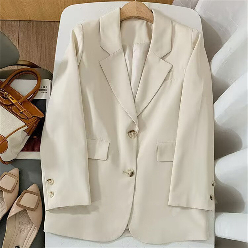Suit jacket for women in spring, new Korean version classic two button temperament, lemon color loose casual internet famous small suit Suit jacket for women in spring, new Korean version classic two button temperament, lemon color loose casual internet famous small suit