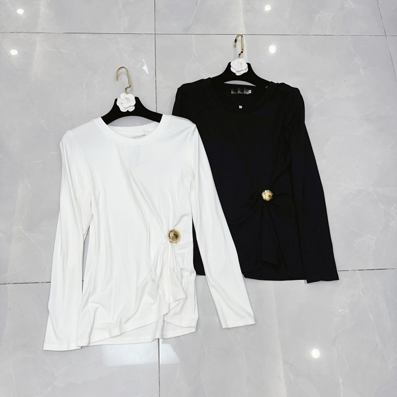 Thirteen Rows South Oil High Cargo Round Neck Pebble Gold Buckle Pinch Fold Waist Cotton Tank Top A3 # 8853 Thirteen Rows South Oil High Cargo Round Neck Pebble Gold Buckle Pinch Fold Waist Cotton Tank Top A3 # 8853