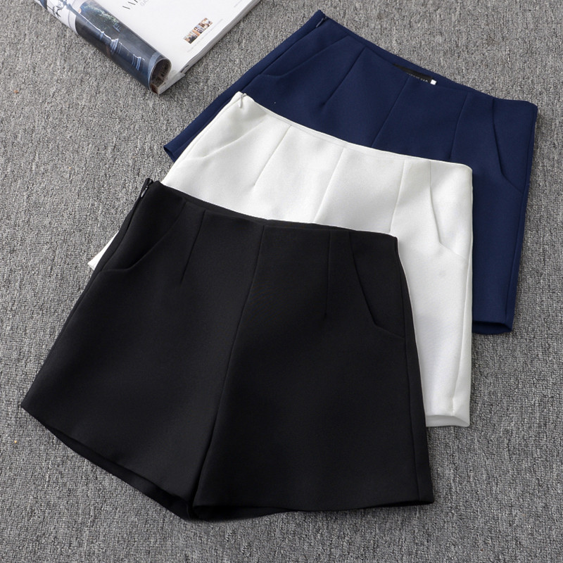 Spring/summer shorts for women, high waisted A-line oversized black, autumn thin, casual base, spring loose wide leg pants Spring/summer shorts for women, high waisted A-line oversized black, autumn thin, casual base, spring loose wide leg pants