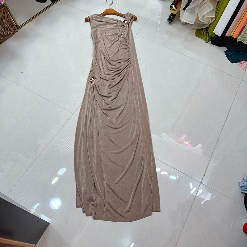 Thirteen Rows Vietnam One Shoulder Dress Dinner Birthday Party Metal Buckle Long Dress Evening Dress A1 # 8571 Thirteen Rows Vietnam One Shoulder Dress Dinner Birthday Party Metal Buckle Long Dress Evening Dress A1 # 8571