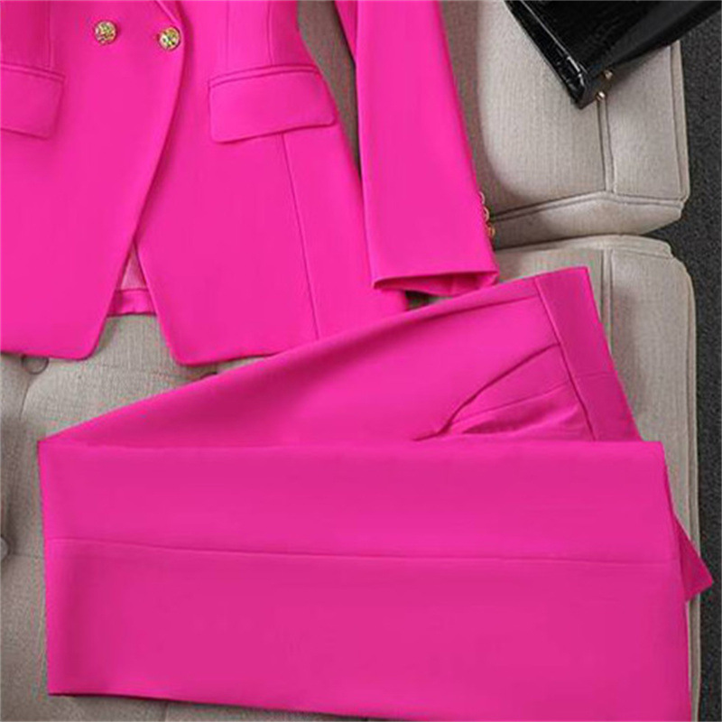 Small suit retro jacket slim fashion 2025 Spring and Autumn women's Korean version casual design sense top and trousers set Small suit retro jacket slim fashion 2025 Spring and Autumn women's Korean version casual design sense top and trousers set