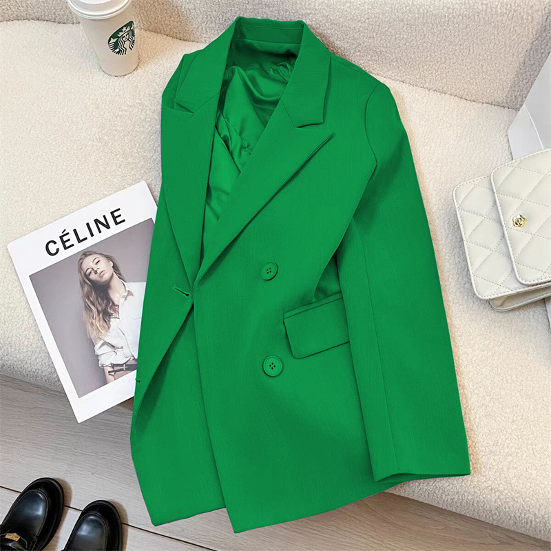 European style suit jacket for women 2025 new spring and autumn hot items, small stature, high-end sense, versatile British style fashion suit European style suit jacket for women 2025 new spring and autumn hot items, small stature, high-end sense, versatile British style fashion suit