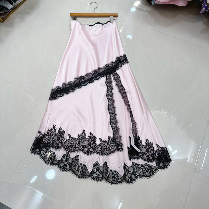 Thirteen Rows Australia's new niche designer style lace embroidery patchwork skirt with elegant charm C1 # 1395 Thirteen Rows Australia's new niche designer style lace embroidery patchwork skirt with elegant charm C1 # 1395