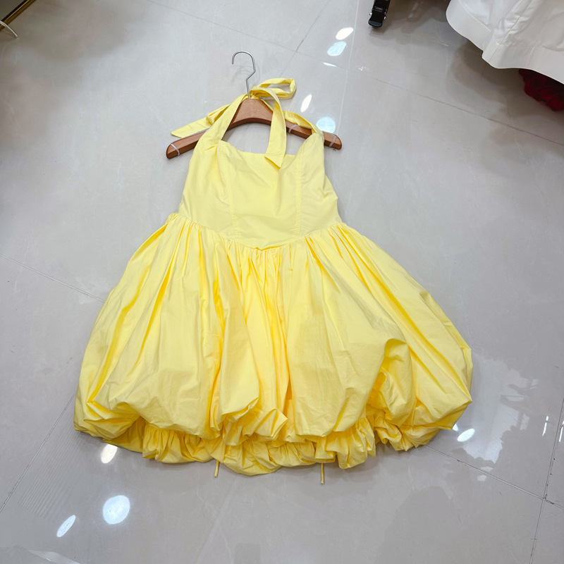 Thirteen line French design polka dot print neck tie butterfly condensation back flower bud skirt dress A1 # 8021 Thirteen line French design polka dot print neck tie butterfly condensation back flower bud skirt dress A1 # 8021