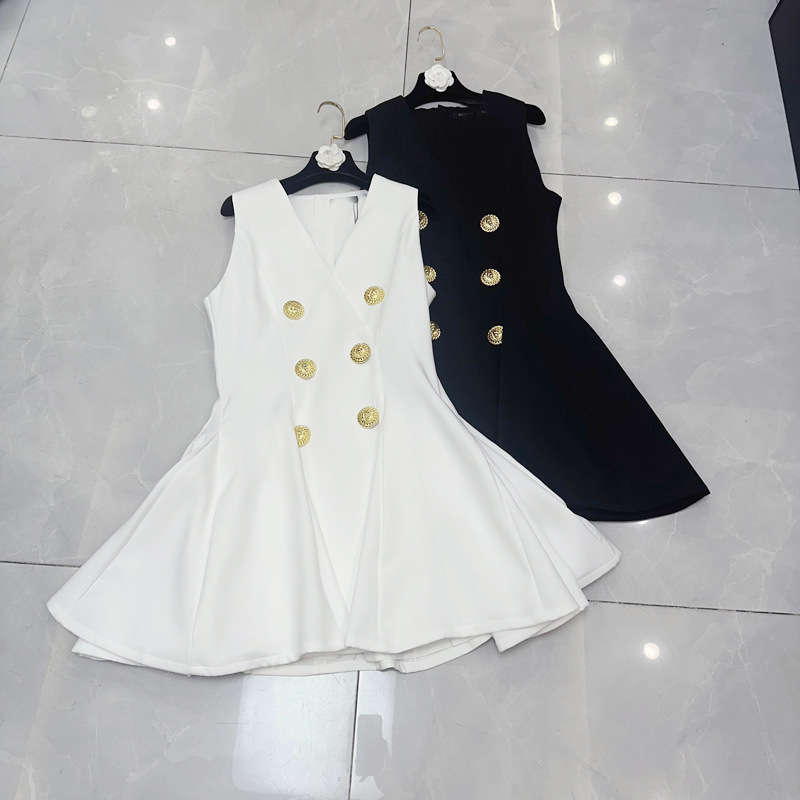 Thirteen line French style small fragrant dress suit waist cinched small black dress temperament V-neck socialite small gift dress A3 # 2062