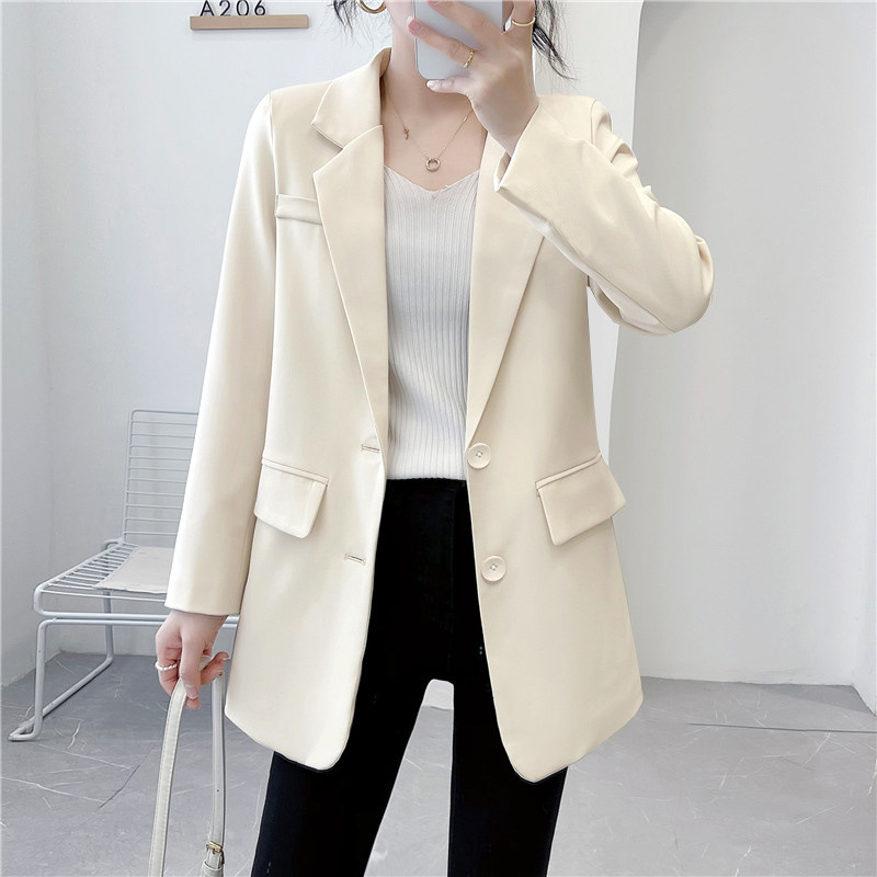 Small suit jacket for women, trendy ins spring and autumn winter short style, short stature, Korean version, loose and versatile, western-style casual suit Small suit jacket for women, trendy ins spring and autumn winter short style, short stature, Korean version, loose and versatile, western-style casual suit