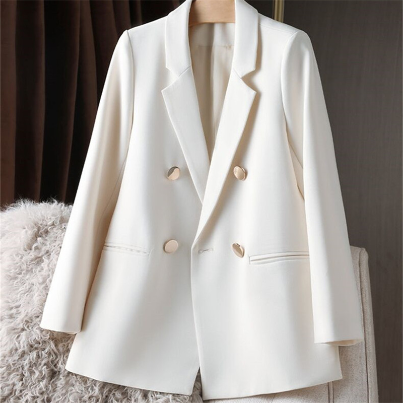 White suit jacket for women, Spring and Autumn 2025 new item, petite Spring and Autumn suit jacket, temperament Korean version casual women White suit jacket for women, Spring and Autumn 2025 new item, petite Spring and Autumn suit jacket, temperament Korean version casual women