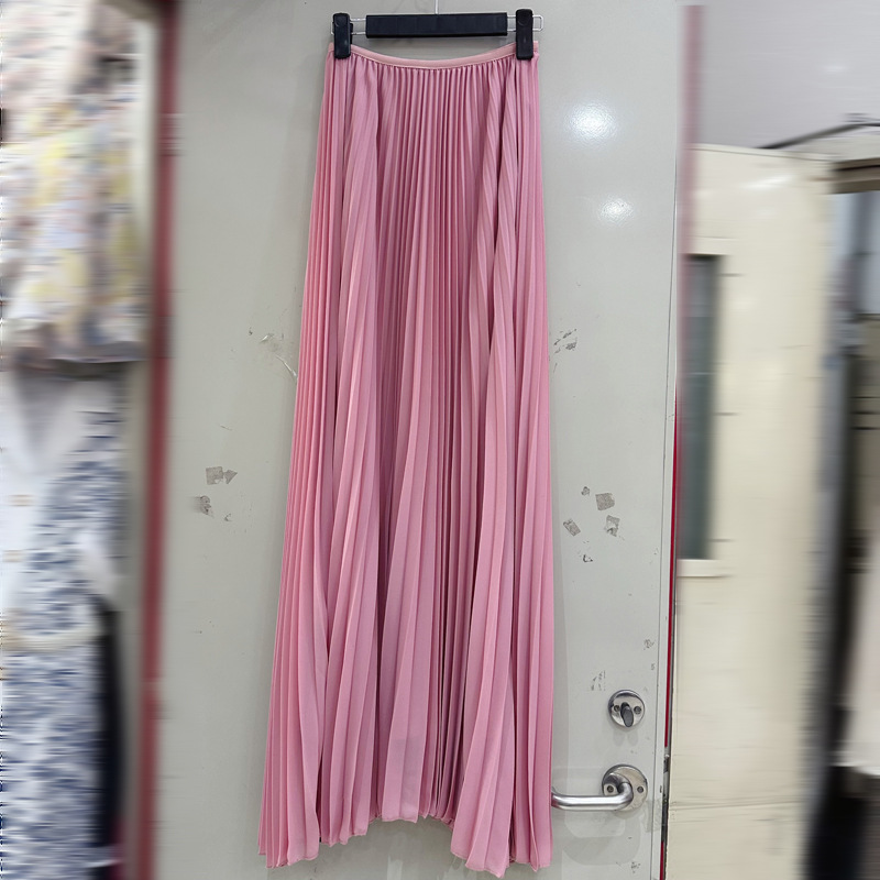 Thirteen line Australian lightweight chiffon white pleated skirt elegant long style high-end pleated yarn skirt C1 # 1937 Thirteen line Australian lightweight chiffon white pleated skirt elegant long style high-end pleated yarn skirt C1 # 1937