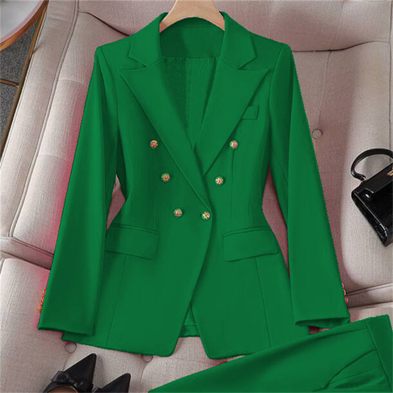 Small suit retro jacket slim fashion 2025 Spring and Autumn women's Korean version casual design sense top and trousers set Small suit retro jacket slim fashion 2025 Spring and Autumn women's Korean version casual design sense top and trousers set
