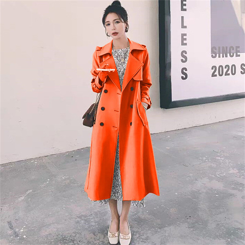 Wind coat jacket for women 2025 Korean version new spring and autumn British style medium long short popular khaki coat Wind coat jacket for women 2025 Korean version new spring and autumn British style medium long short popular khaki coat