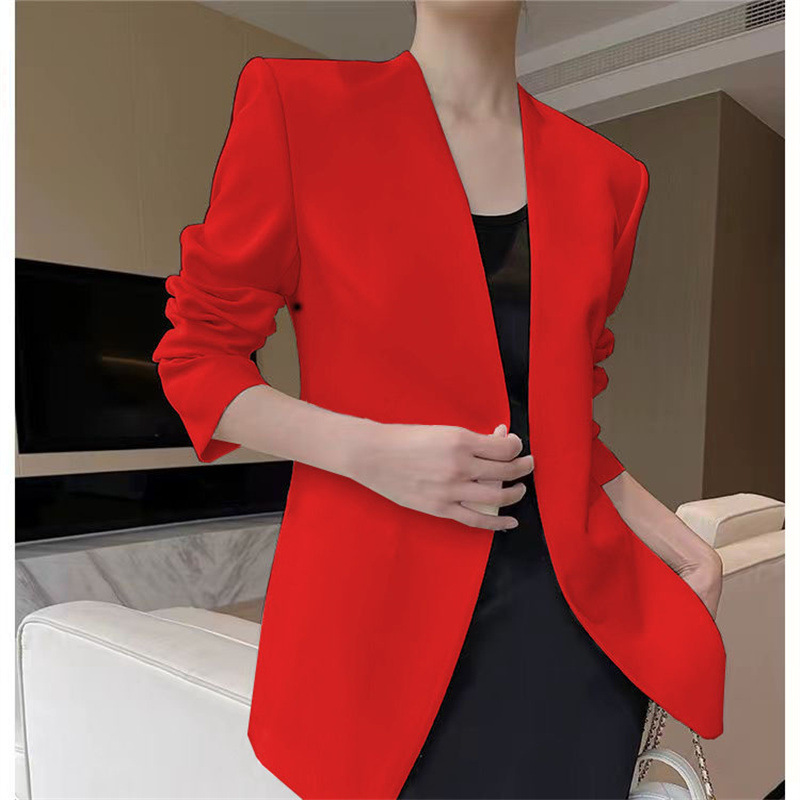 2025 New Small Suit Women's Coat Women's Spring and Autumn Foreign Trade Suit Versatile Fashion Simple Multi Color Top Women 2025 New Small Suit Women's Coat Women's Spring and Autumn Foreign Trade Suit Versatile Fashion Simple Multi Color Top Women