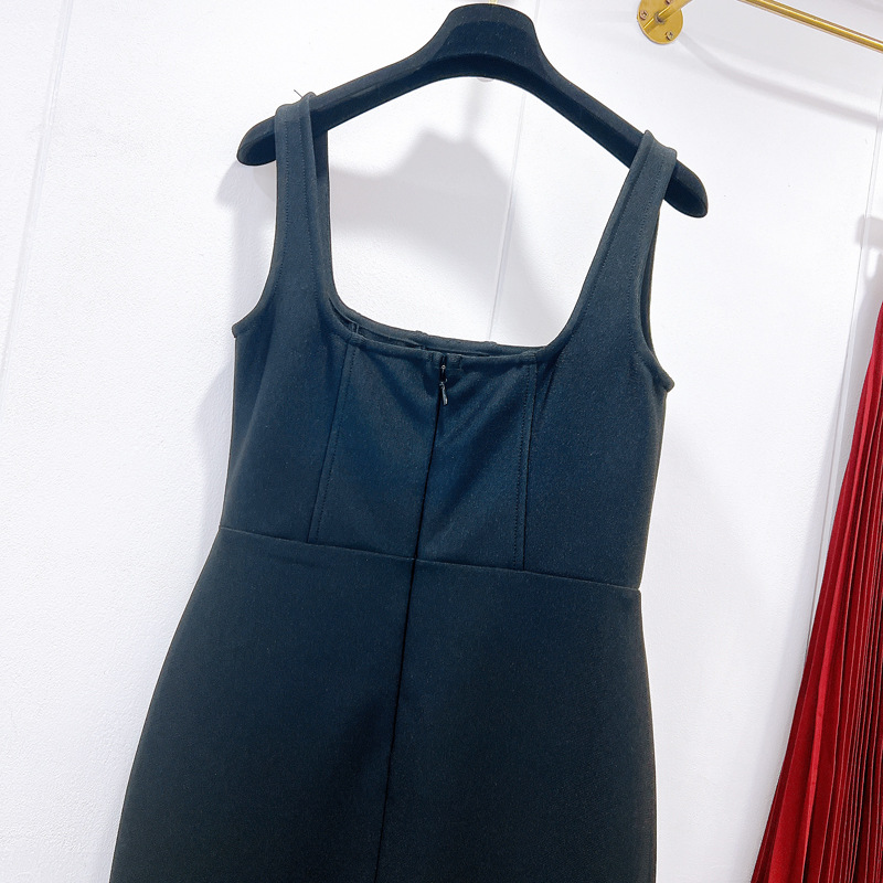 Thirteen Rows European and American Heavy Industries Nail Bead Diamond Elastic Bandage Tank Top Long Dress Long Dress Long Skirt A3 # 5536 Thirteen Rows European and American Heavy Industries Nail Bead Diamond Elastic Bandage Tank Top Long Dress Long Dress Long Skirt A3 # 5536