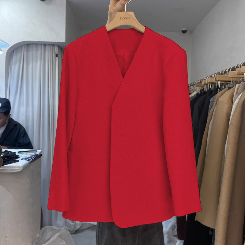 Autumn suit jacket for women, 2025 spring new Korean style design, niche fashion temperament, commuting small suit for women Autumn suit jacket for women, 2025 spring new Korean style design, niche fashion temperament, commuting small suit for women