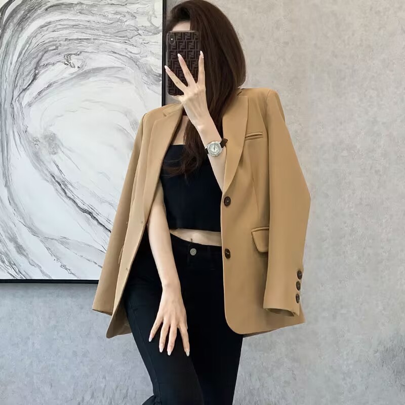 2025 Spring and Autumn New Small Suit Jacket for Women, Popular Style, Casual, Slimming and slimming, Student Small Suit for Women 2025 Spring and Autumn New Small Suit Jacket for Women, Popular Style, Casual, Slimming and slimming, Student Small Suit for Women