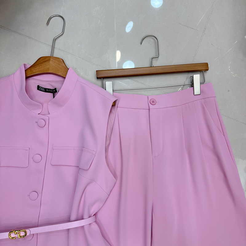 Thirteen Rows Cross border Amazon French Niche Single breasted Vest+Slimming Casual Pants Set A2 # 8152 Thirteen Rows Cross border Amazon French Niche Single breasted Vest+Slimming Casual Pants Set A2 # 8152