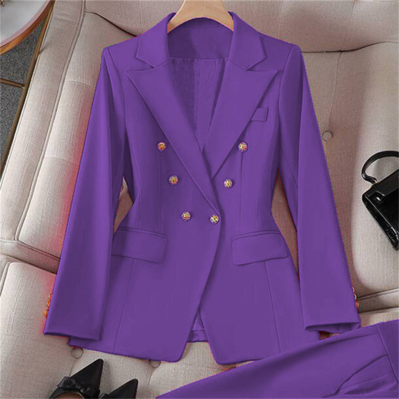 Small suit retro jacket slim fashion 2025 Spring and Autumn women's Korean version casual design sense top and trousers set Small suit retro jacket slim fashion 2025 Spring and Autumn women's Korean version casual design sense top and trousers set