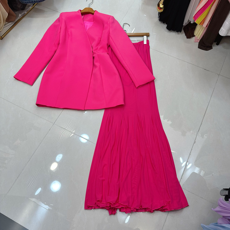 Thirteen line Australian French fashionable mid length suit+mesh skirt set, three piece set A2 # 8519 Thirteen line Australian French fashionable mid length suit+mesh skirt set, three piece set A2 # 8519