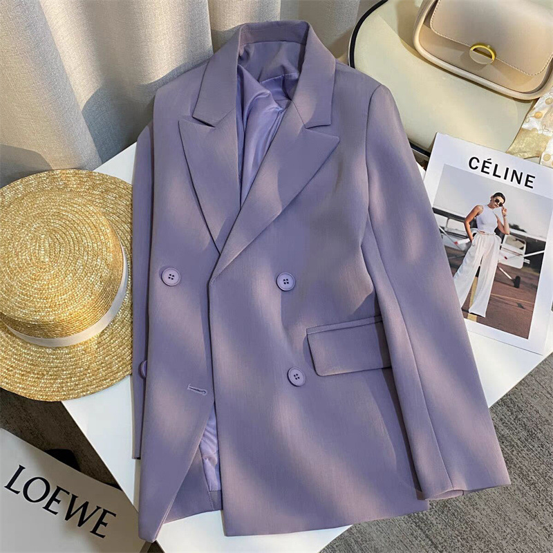 2025 Spring New Fragrant Taro Purple Luxury Style Versatile Fashion Suit Jacket Women's Korean Edition Casual Top 2025 Spring New Fragrant Taro Purple Luxury Style Versatile Fashion Suit Jacket Women's Korean Edition Casual Top