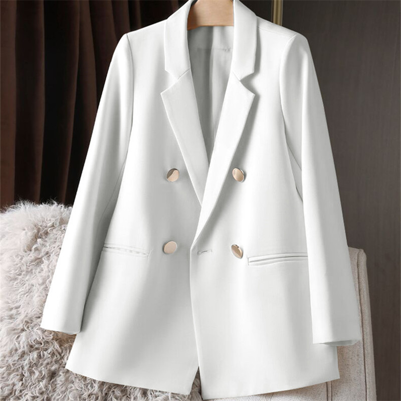White suit jacket for women, Spring and Autumn 2025 new item, petite Spring and Autumn suit jacket, temperament Korean version casual women White suit jacket for women, Spring and Autumn 2025 new item, petite Spring and Autumn suit jacket, temperament Korean version casual women