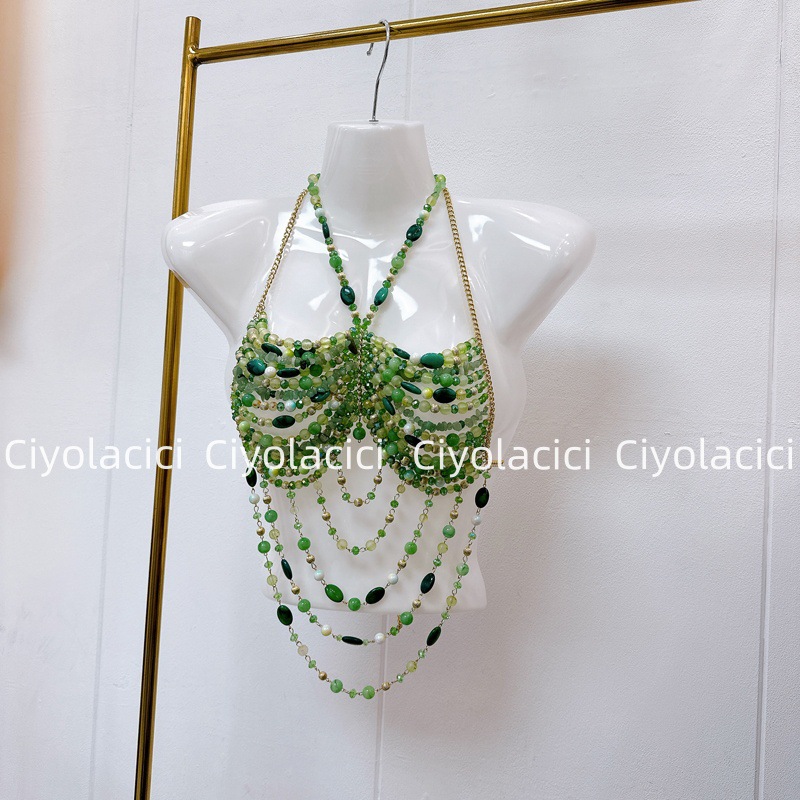 Thirteen Rows Southeast Asia Vietnam Thailand niche handmade chain sling accessories sexy neck hanging nail beads Thirteen Rows Southeast Asia Vietnam Thailand niche handmade chain sling accessories sexy neck hanging nail beads