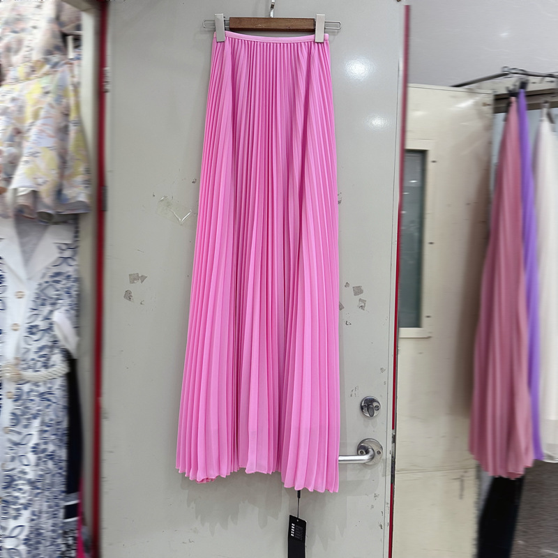 Thirteen line Australian lightweight chiffon white pleated skirt elegant long style high-end pleated yarn skirt C1 # 1937 Thirteen line Australian lightweight chiffon white pleated skirt elegant long style high-end pleated yarn skirt C1 # 1937