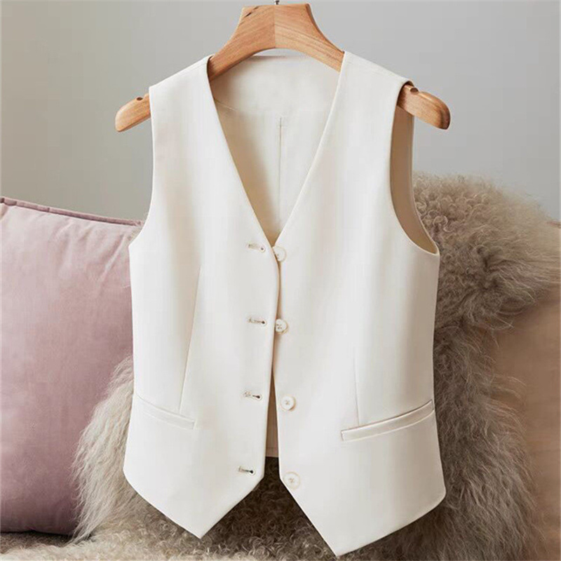 New suit vest, women's vest, spring and autumn style, slim fit, women's outfit, black short style, women's vest, small stature