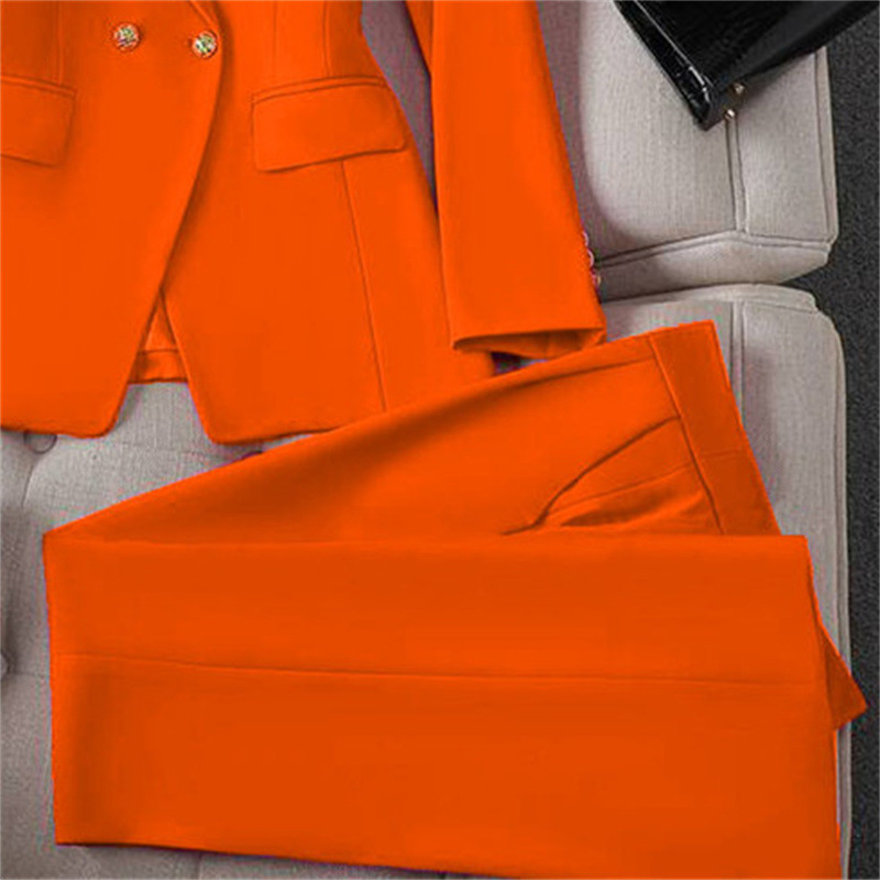 Small suit retro jacket slim fashion 2025 Spring and Autumn women's Korean version casual design sense top and trousers set Small suit retro jacket slim fashion 2025 Spring and Autumn women's Korean version casual design sense top and trousers set