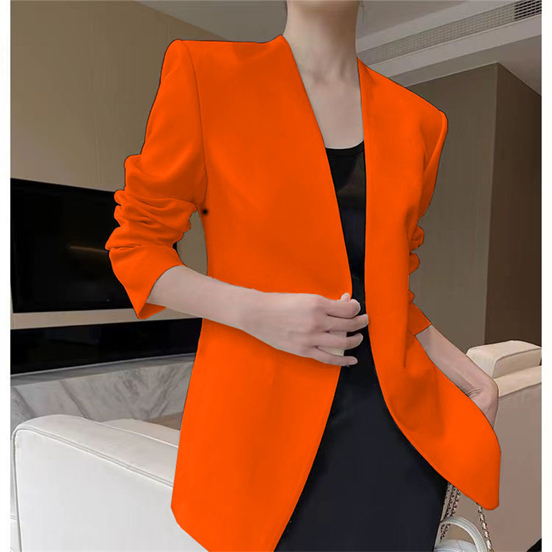 2025 New Small Suit Women's Coat Women's Spring and Autumn Foreign Trade Suit Versatile Fashion Simple Multi Color Top Women 2025 New Small Suit Women's Coat Women's Spring and Autumn Foreign Trade Suit Versatile Fashion Simple Multi Color Top Women