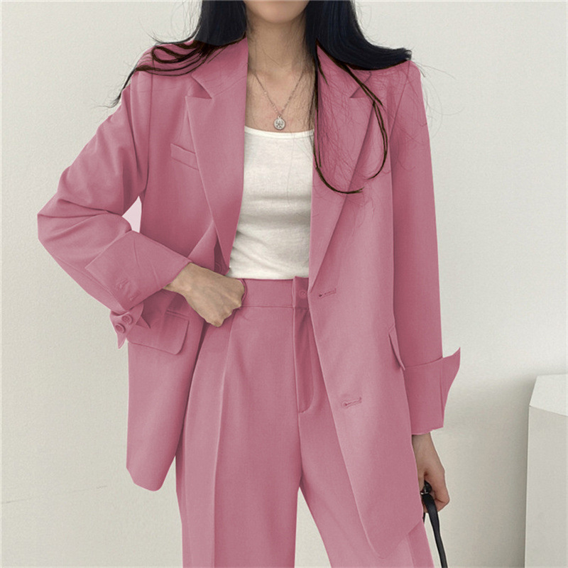 Small suit retro jacket slim fashion 2025 Spring and Autumn women's Korean version casual design sense top and trousers set Small suit retro jacket slim fashion 2025 Spring and Autumn women's Korean version casual design sense top and trousers set