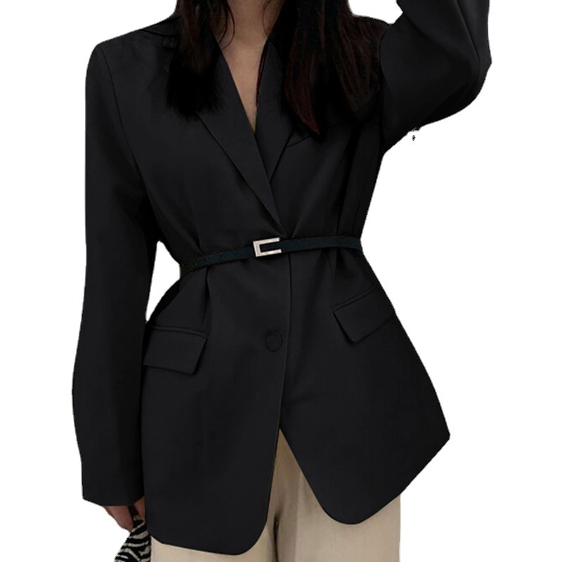 Black mini suit jacket for women 2025 spring and autumn new Korean version British style internet famous suit top design for women Black mini suit jacket for women 2025 spring and autumn new Korean version British style internet famous suit top design for women