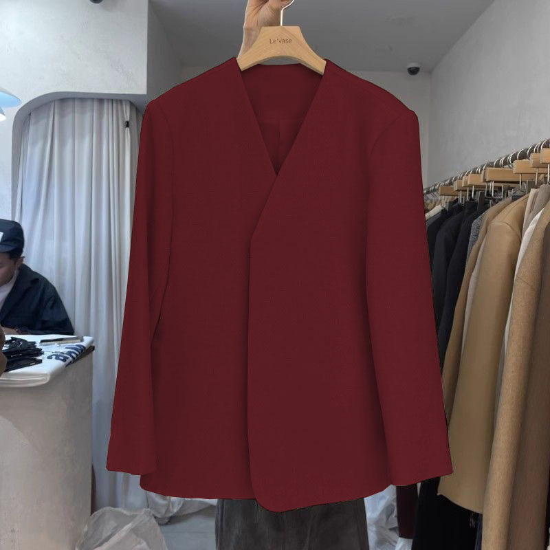 Autumn suit jacket for women, 2025 spring new Korean style design, niche fashion temperament, commuting small suit for women Autumn suit jacket for women, 2025 spring new Korean style design, niche fashion temperament, commuting small suit for women
