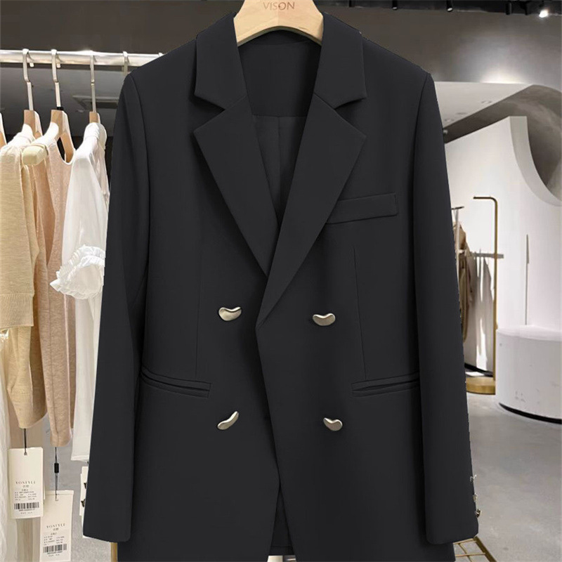 Flip collar suit jacket for women in spring and autumn, new Korean design with a high-end feel, Korean fashion casual suit top Flip collar suit jacket for women in spring and autumn, new Korean design with a high-end feel, Korean fashion casual suit top