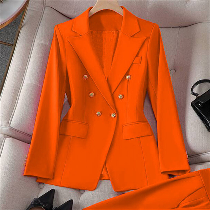 Small suit retro jacket slim fashion 2025 Spring and Autumn women's Korean version casual design sense top and trousers set Small suit retro jacket slim fashion 2025 Spring and Autumn women's Korean version casual design sense top and trousers set
