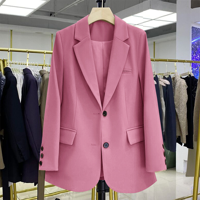 Coffee colored suit jacket for petite women, 2025 Spring and Autumn short style retro Korean casual slimming foreign trade suit for women Coffee colored suit jacket for petite women, 2025 Spring and Autumn short style retro Korean casual slimming foreign trade suit for women
