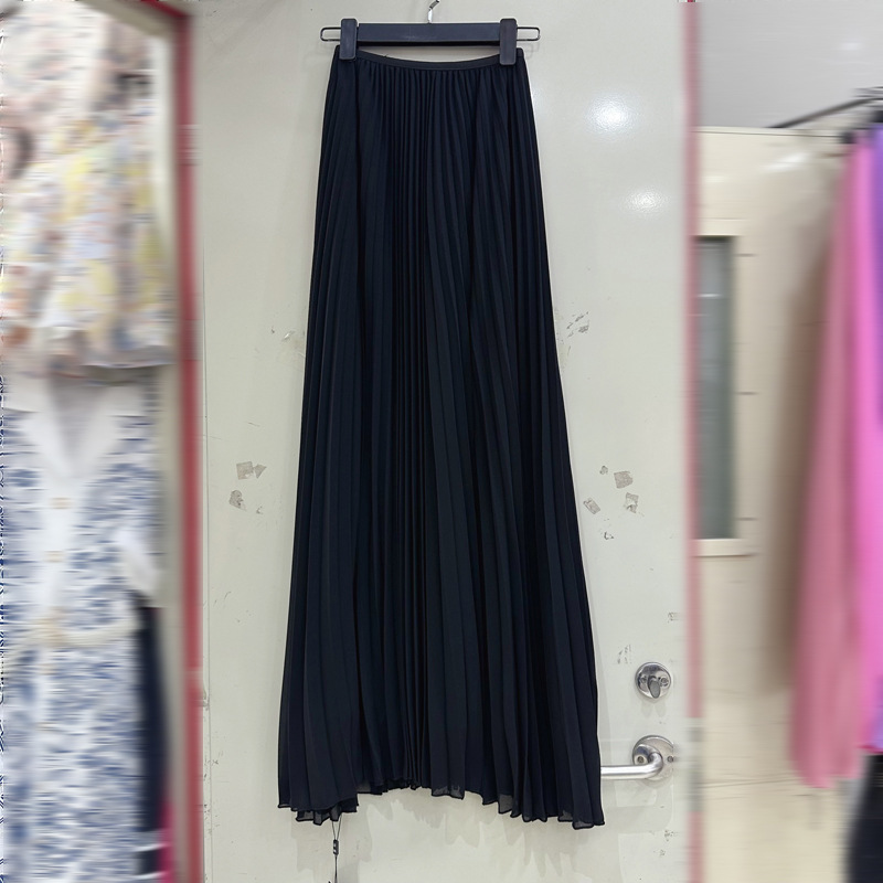 Thirteen line Australian lightweight chiffon white pleated skirt elegant long style high-end pleated yarn skirt C1 # 1937 Thirteen line Australian lightweight chiffon white pleated skirt elegant long style high-end pleated yarn skirt C1 # 1937