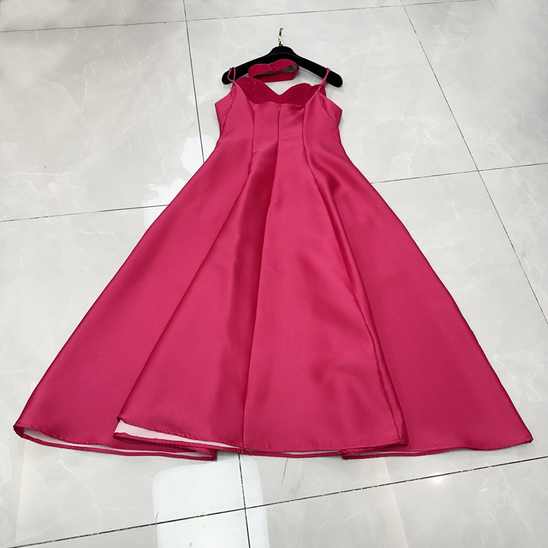 Thirteen line French velvet patchwork suspender with waist cinching and hanging feeling, big hem, small black dress, formal dress A3 # 6589 Thirteen line French velvet patchwork suspender with waist cinching and hanging feeling, big hem, small black dress, formal dress A3 # 6589