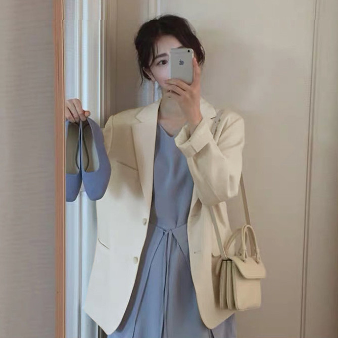 Suit jacket for women 2025 Spring and Autumn Internet celebrity new autumn outfit Korean version loose suit pink casual suit jacket for women Suit jacket for women 2025 Spring and Autumn Internet celebrity new autumn outfit Korean version loose suit pink casual suit jacket for women