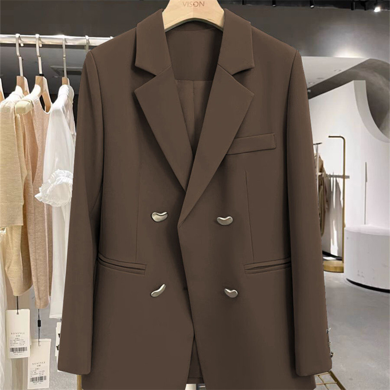 Flip collar suit jacket for women in spring and autumn, new Korean design with a high-end feel, Korean fashion casual suit top Flip collar suit jacket for women in spring and autumn, new Korean design with a high-end feel, Korean fashion casual suit top