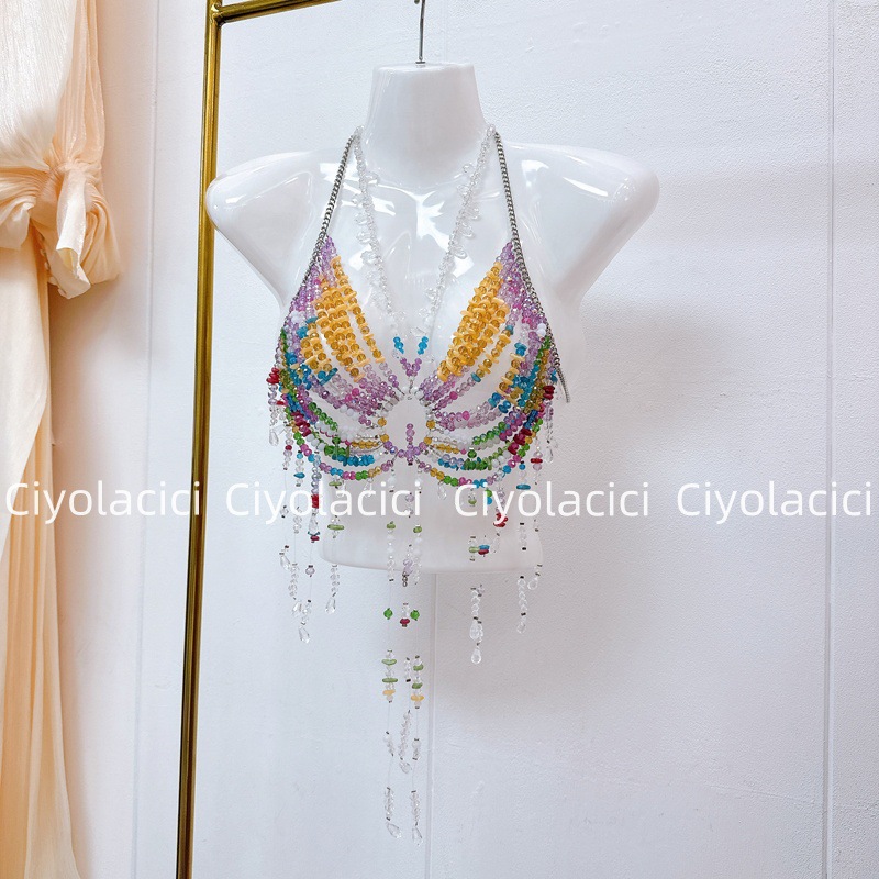 Thirteen Rows Southeast Asia Vietnam Thailand niche handmade chain sling accessories sexy neck hanging nail beads Thirteen Rows Southeast Asia Vietnam Thailand niche handmade chain sling accessories sexy neck hanging nail beads