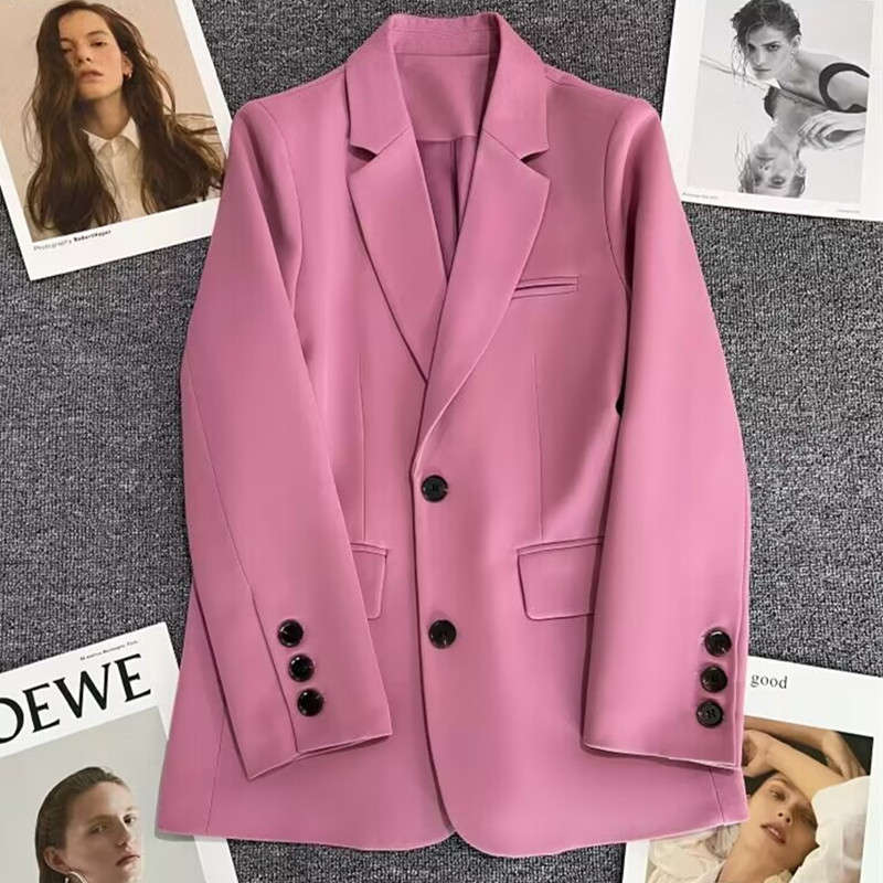 Off white suit jacket for women 2025 Spring and Autumn new style casual temperament Spring and Autumn explosive street small suit jacket for women Off white suit jacket for women 2025 Spring and Autumn new style casual temperament Spring and Autumn explosive street small suit jacket for women