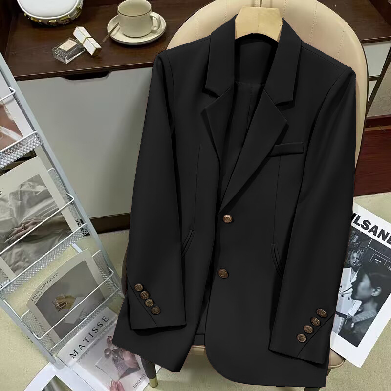 Pink suit jacket for women, autumn 2025 new design, fashionable and versatile temperament, single breasted small suit for women Pink suit jacket for women, autumn 2025 new design, fashionable and versatile temperament, single breasted small suit for women