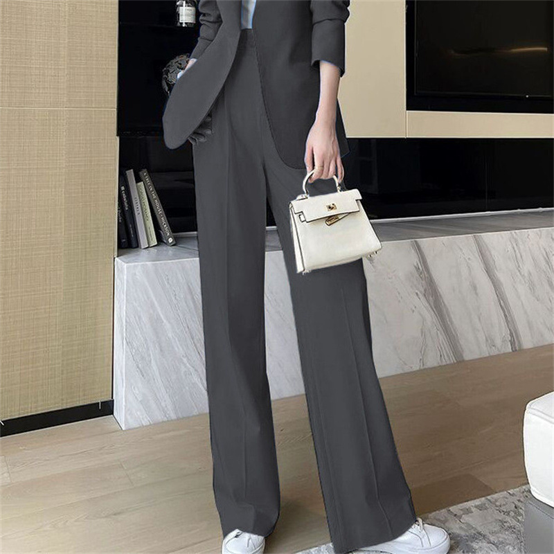 Spring and Autumn Korean version medium long slim fit small suit set for women in the spring of 2025, paired with explosive street casual suit temperament for women Spring and Autumn Korean version medium long slim fit small suit set for women in the spring of 2025, paired with explosive street casual suit temperament for women