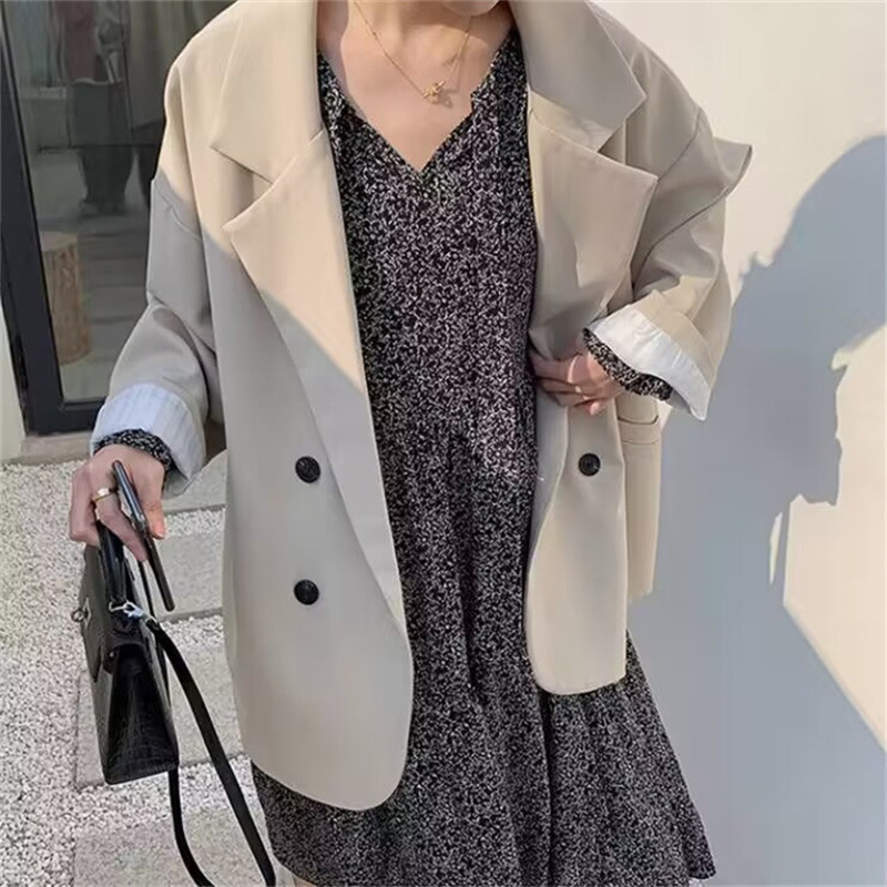 Spring and Autumn Coffee colored Suit Jacket for Women 2025 Spring and Autumn New Style Leisure Internet Celebrity Explosive Street Loose Small Suit Spring and Autumn Coffee colored Suit Jacket for Women 2025 Spring and Autumn New Style Leisure Internet Celebrity Explosive Street Loose Small Suit