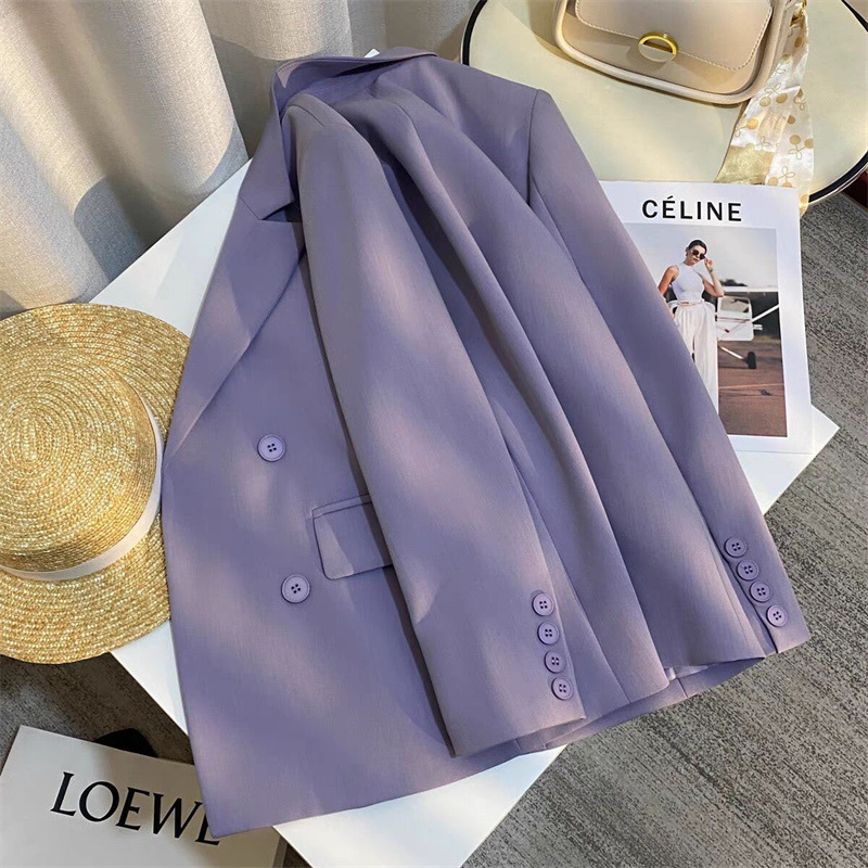 2025 Spring New Fragrant Taro Purple Luxury Style Versatile Fashion Suit Jacket Women's Korean Edition Casual Top 2025 Spring New Fragrant Taro Purple Luxury Style Versatile Fashion Suit Jacket Women's Korean Edition Casual Top