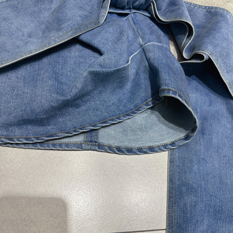 Thirteen lines summer ribbon bow decoration short European and American blogger ins style denim skirt A3 # 5100 Thirteen lines summer ribbon bow decoration short European and American blogger ins style denim skirt A3 # 5100